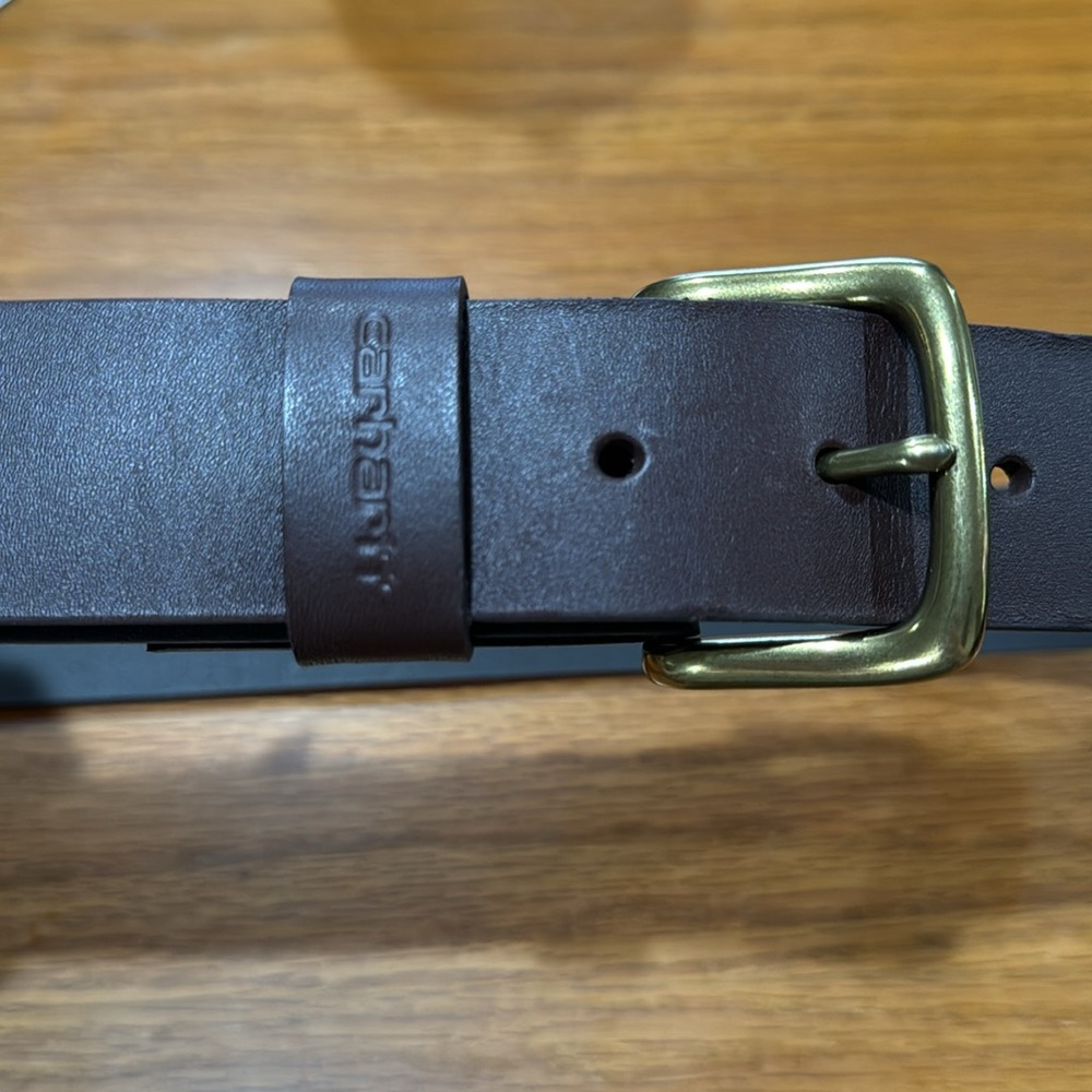 New With Tags Carhartt 34” Brown Leather Belt